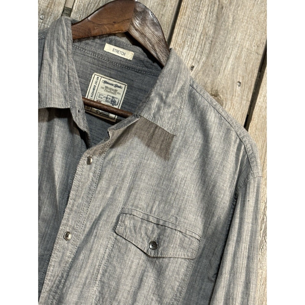 Colours by Alexander Julian Men's XL Gray‎ Chambray Button Down Shirt